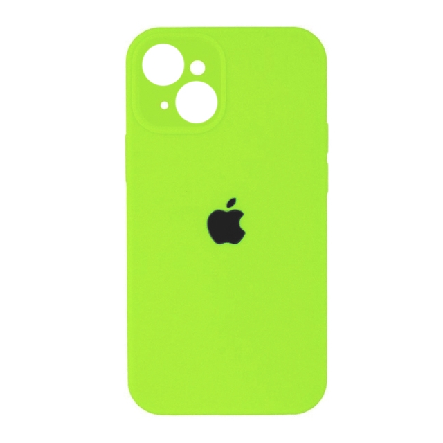 Silicone Case Full Camera Protective (AA) для iPhone 15 (Neon green)-0